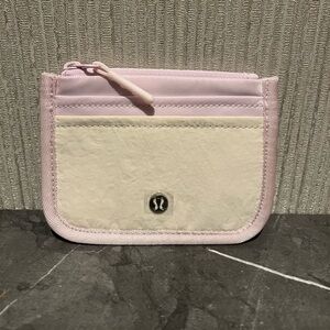 NEW Lululemon True Identity Card Case (Meadowsweet pink/white opal)